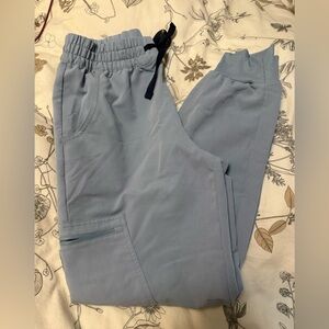 Figs high waisted Uman jogger size small euc dusty blue